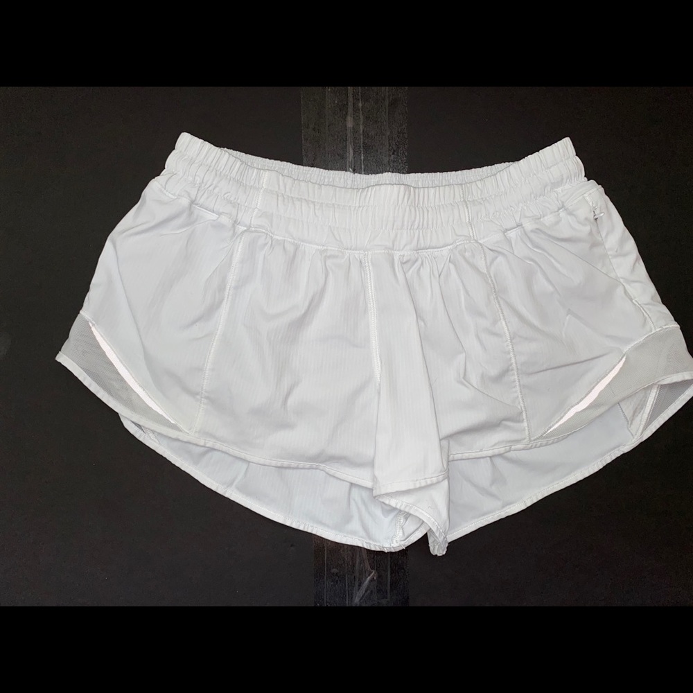 White lululemon Hotty hot short
